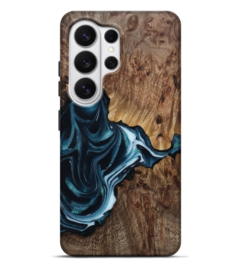 Galaxy S26 Ultra Wood Live Edge Phone Case - Abigale (Blue, 808578)