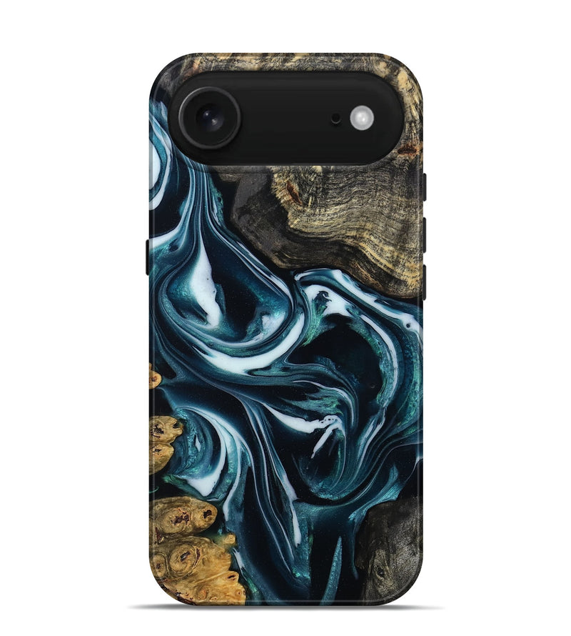 iPhone 17 Air Wood Live Edge Phone Case - Buck (Blue, 808579)