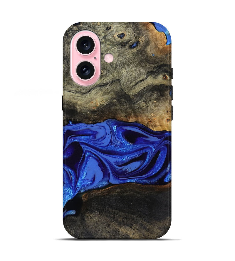 iPhone 17 Wood Live Edge Phone Case - Braden (Blue, 808580)