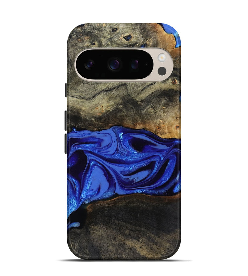 Pixel 10 Pro Wood Live Edge Phone Case - Braden (Blue, 808580)
