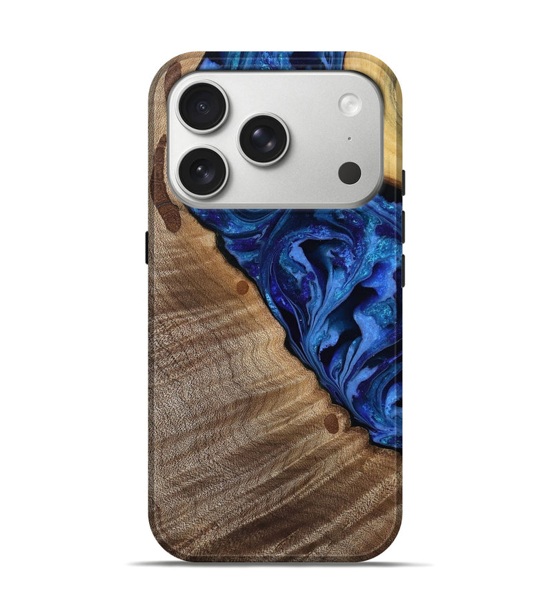 iPhone 17 Pro Wood Live Edge Phone Case - Mariam (Purple, 808586)