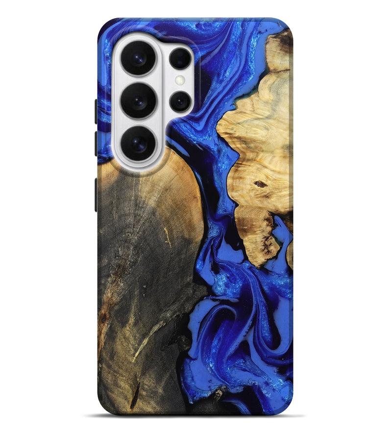 Galaxy S26 Ultra Wood Live Edge Phone Case - Maleah (Blue, 808592)