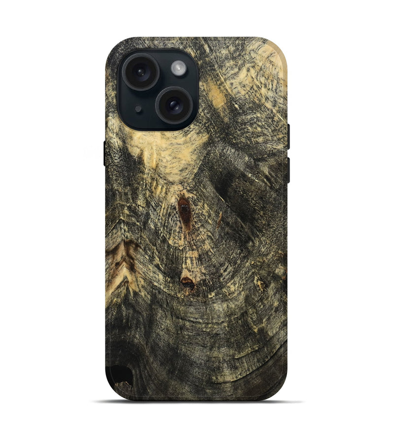 iPhone 15 Wood Live Edge Phone Case - Austen (Wood Burl, 808615)