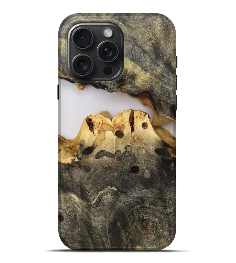 iPhone 16 Pro Max Wood Live Edge Phone Case - Vincent (Clear, 808620)