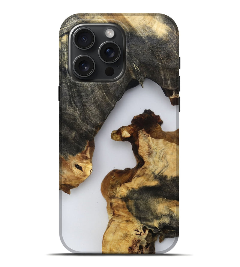 iPhone 16 Pro Max Wood Live Edge Phone Case - Sibyl (Clear, 808622)