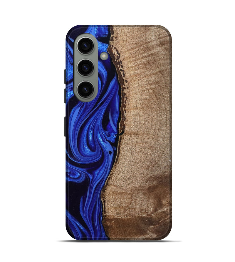 Galaxy S24 Wood Live Edge Phone Case - Morgan (Blue, 808626)