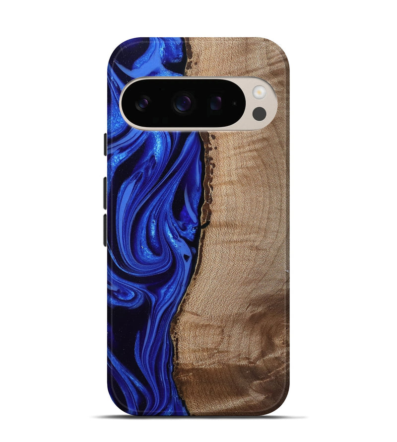 Pixel 10 Wood Live Edge Phone Case - Morgan (Blue, 808626)