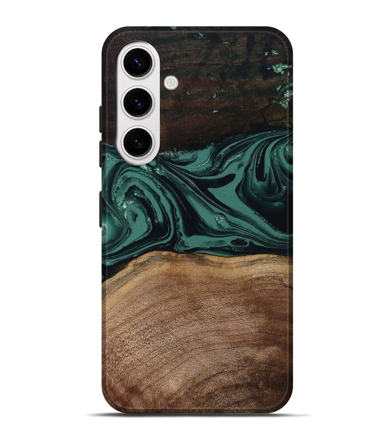 Galaxy S25 Plus Wood Live Edge Phone Case - Shauna (Green, 808636)