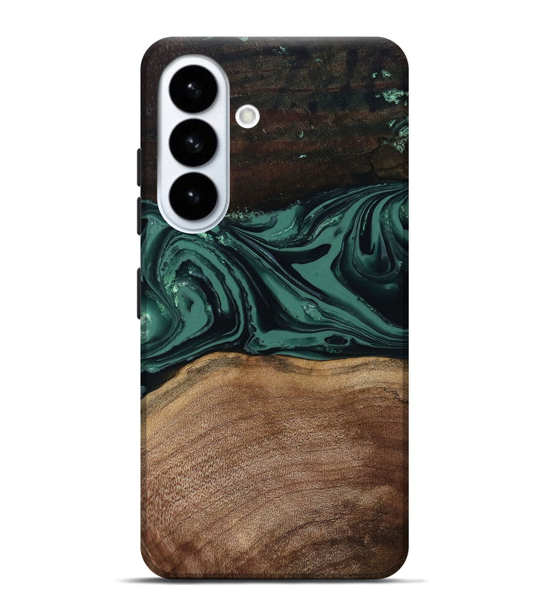 Galaxy S26 Plus Wood Live Edge Phone Case - Shauna (Green, 808636)