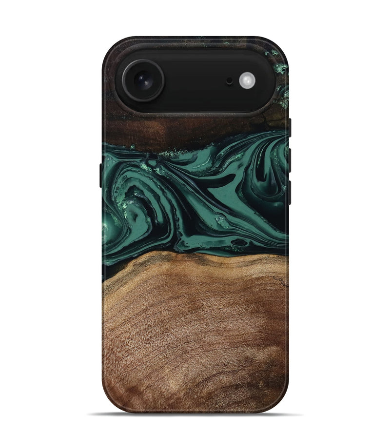 iPhone 17 Air Wood Live Edge Phone Case - Shauna (Green, 808636)