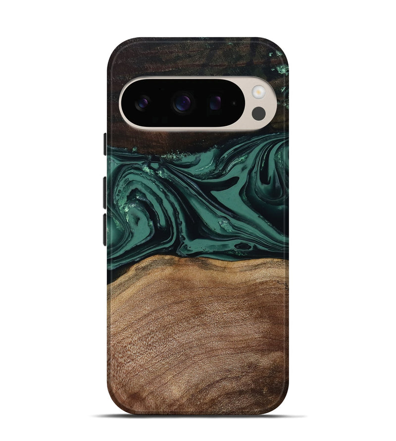 Pixel 10 Wood Live Edge Phone Case - Shauna (Green, 808636)