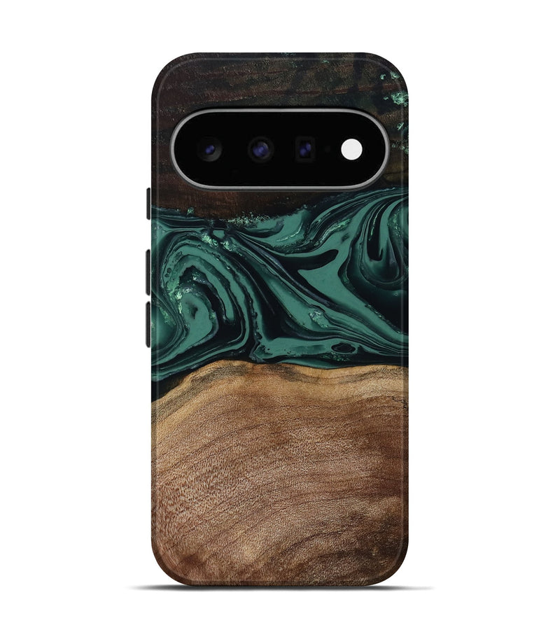 Pixel 11 Wood Live Edge Phone Case - Shauna (Green, 808636)