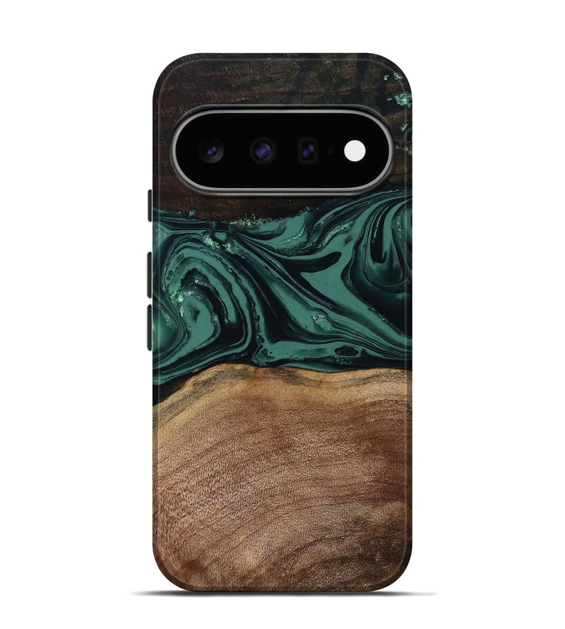 Pixel 11 Pro Wood Live Edge Phone Case - Shauna (Green, 808636)