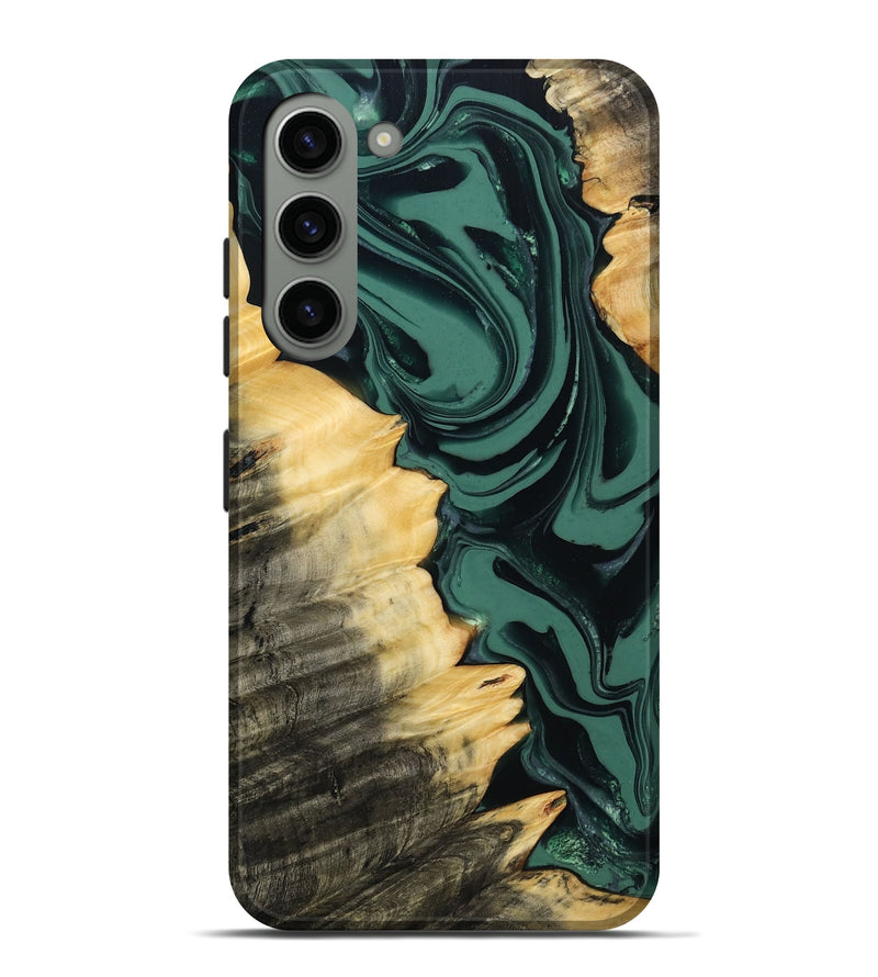 Galaxy S23 Plus Wood Live Edge Phone Case - Shianne (Green, 808644)
