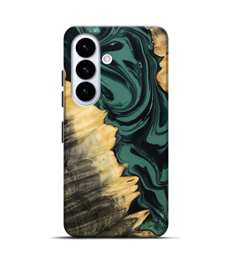 Galaxy S26 Wood Live Edge Phone Case - Shianne (Green, 808644)