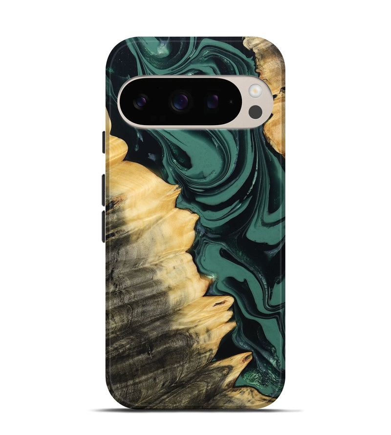 Pixel 10 Wood Live Edge Phone Case - Shianne (Green, 808644)