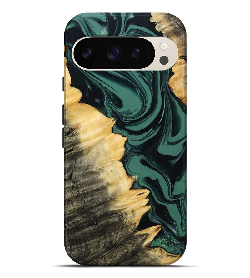 Pixel 10 Pro XL Wood Live Edge Phone Case - Shianne (Green, 808644)
