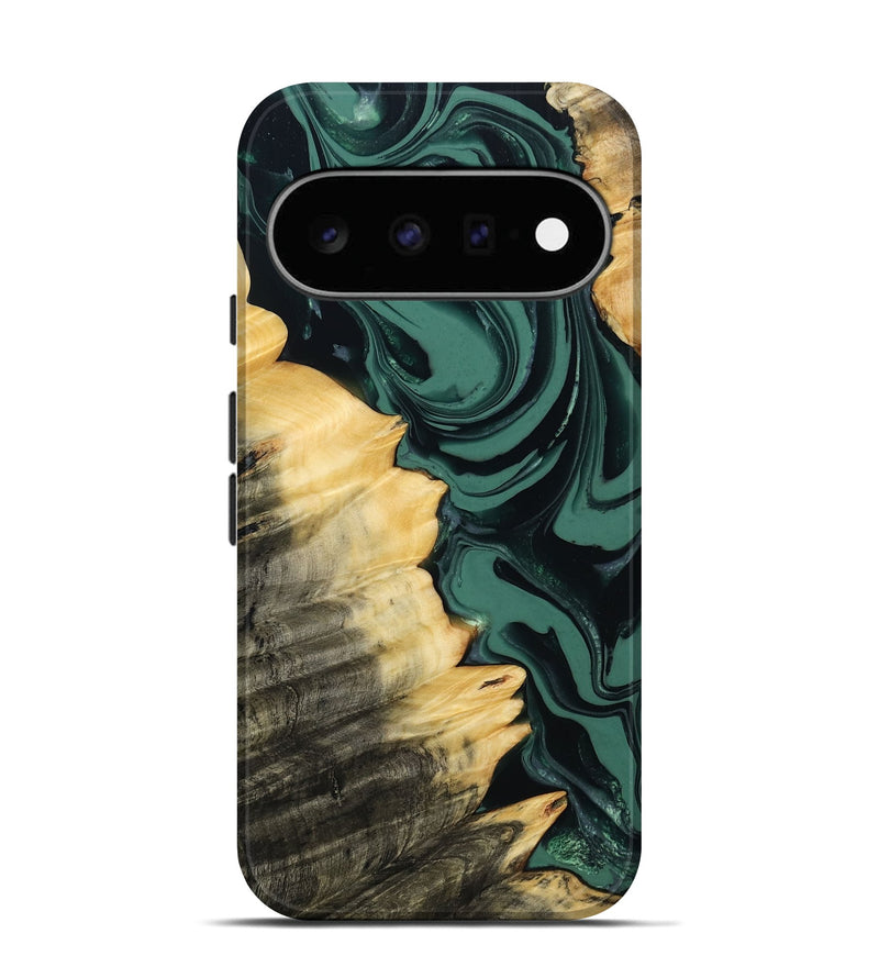 Pixel 11 Wood Live Edge Phone Case - Shianne (Green, 808644)