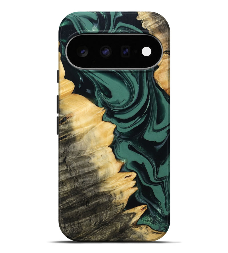 Pixel 11 Pro XL Wood Live Edge Phone Case - Shianne (Green, 808644)
