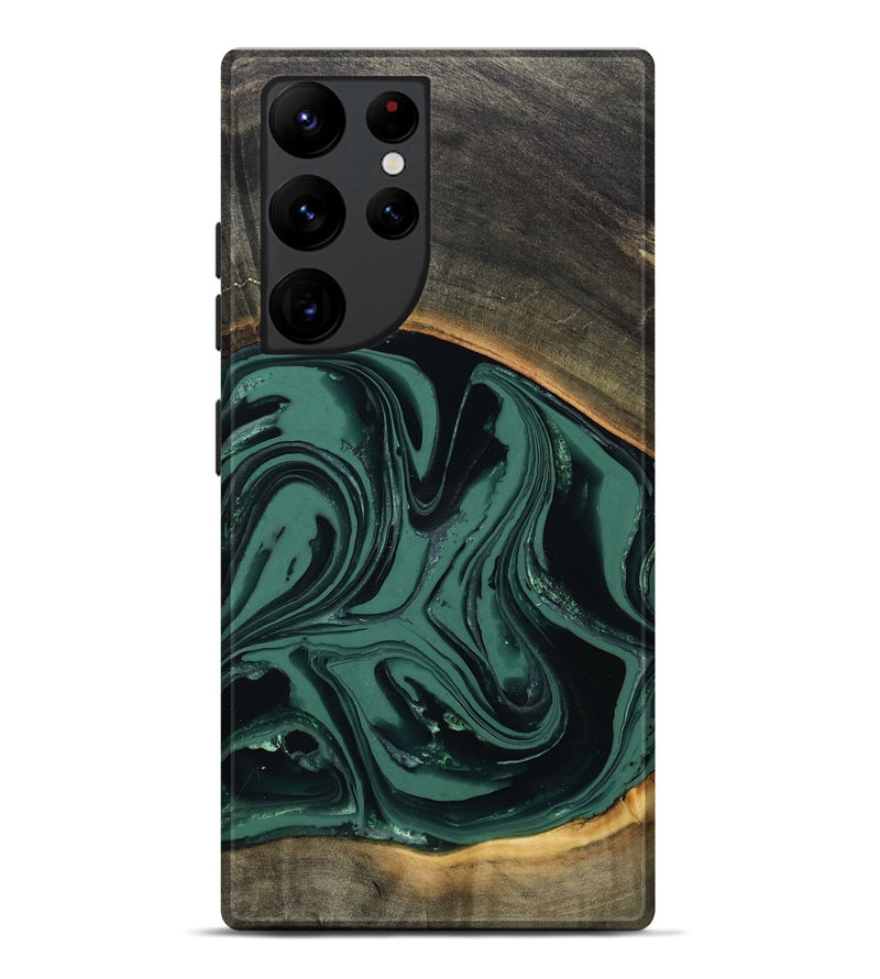 Galaxy S22 Ultra Wood Live Edge Phone Case - Zen (Green, 808645)