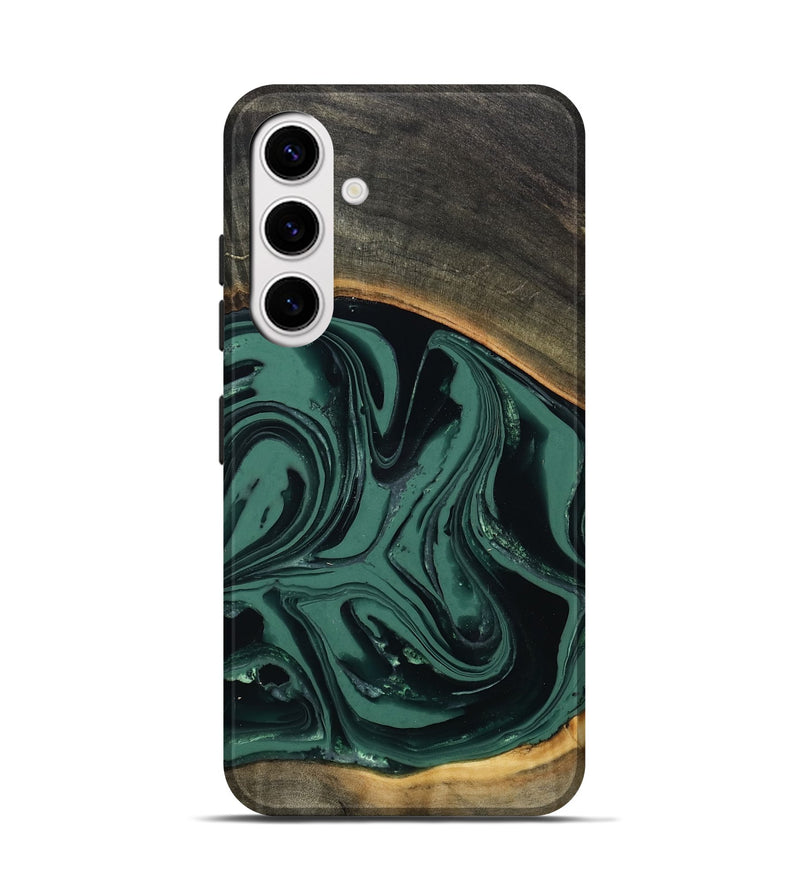 Galaxy S25 Wood Live Edge Phone Case - Zen (Green, 808645)