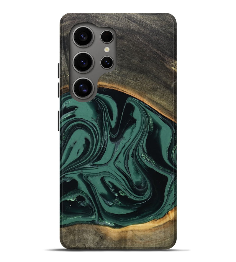 Galaxy S25 Ultra Wood Live Edge Phone Case - Zen (Green, 808645)