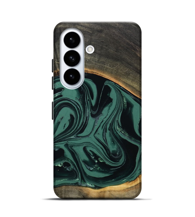 Galaxy S26 Wood Live Edge Phone Case - Zen (Green, 808645)