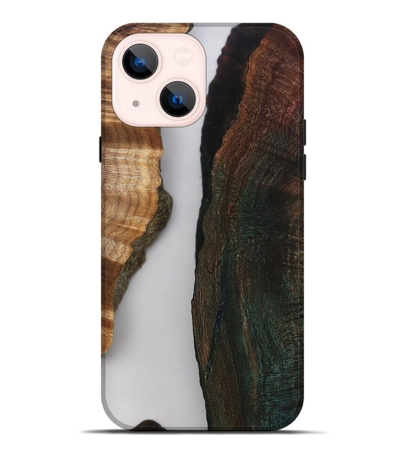 iPhone 14 Plus Wood Live Edge Phone Case - Rob (Clear, 808646)