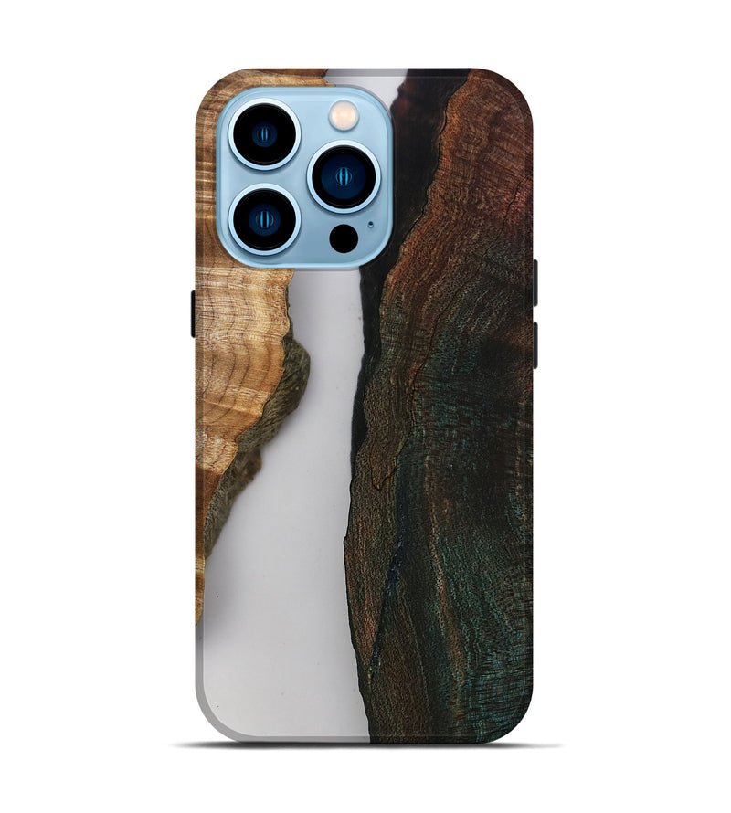 iPhone 14 Pro Wood Live Edge Phone Case - Rob (Clear, 808646)