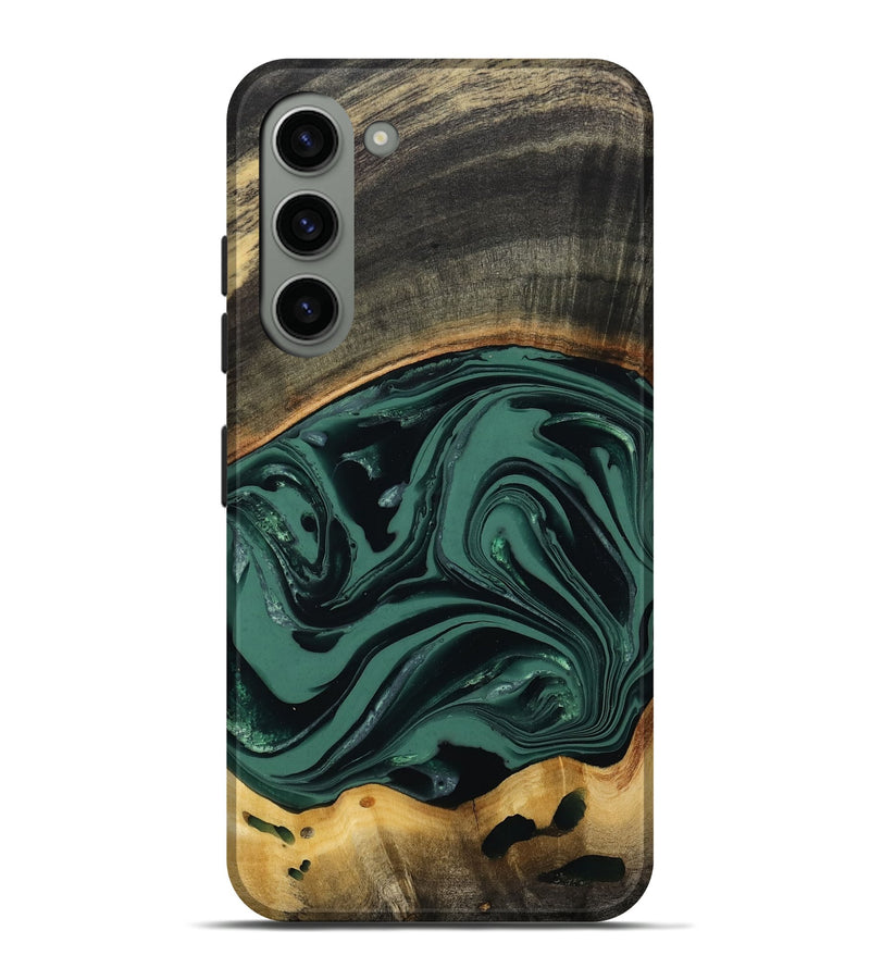 Galaxy S23 Plus Wood Live Edge Phone Case - Azael (Green, 808647)