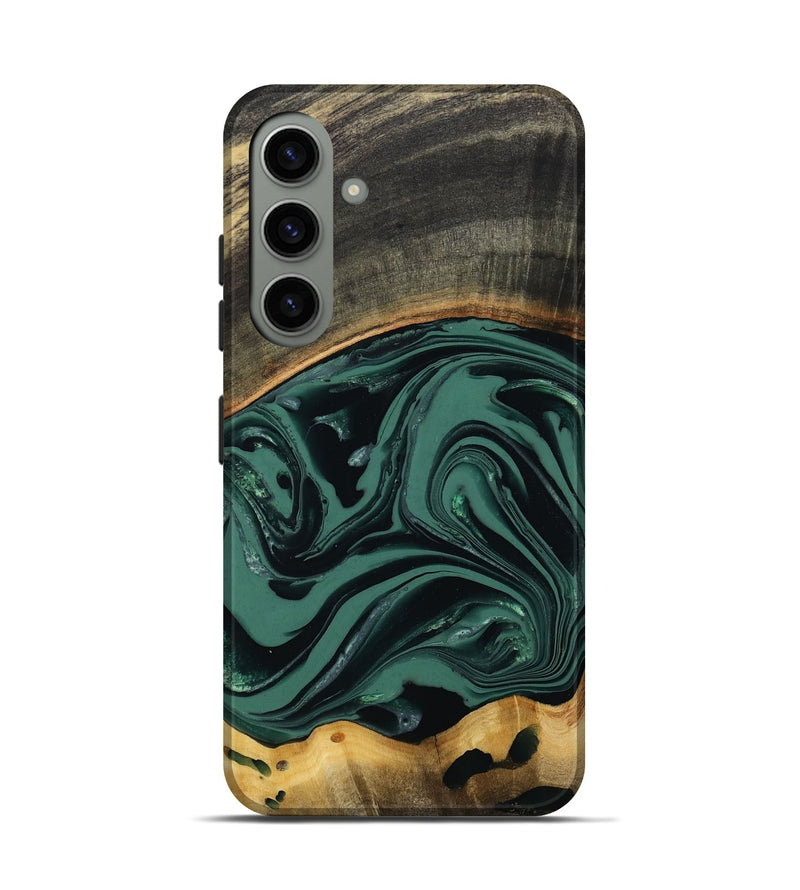 Galaxy S24 Wood Live Edge Phone Case - Azael (Green, 808647)