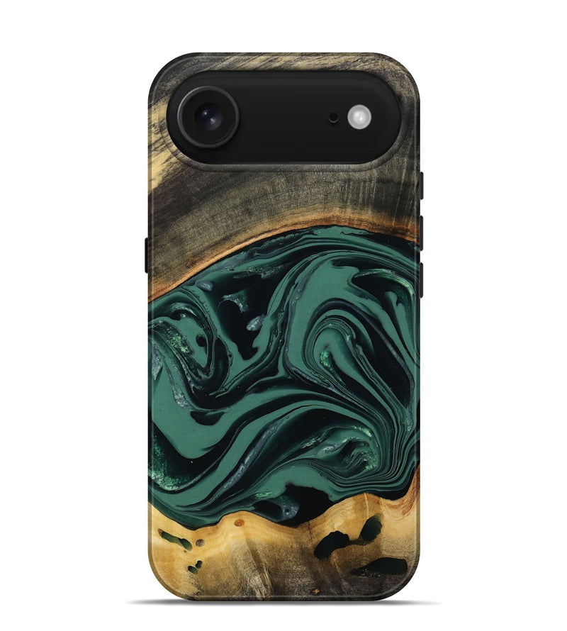 iPhone 17 Air Wood Live Edge Phone Case - Azael (Green, 808647)