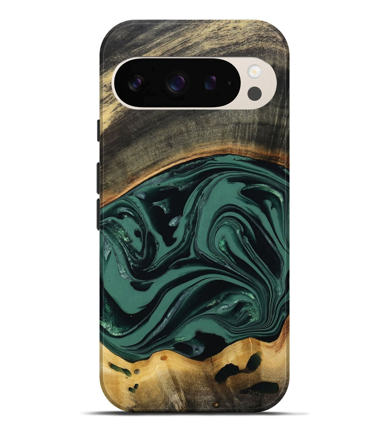 Pixel 10 Pro XL Wood Live Edge Phone Case - Azael (Green, 808647)