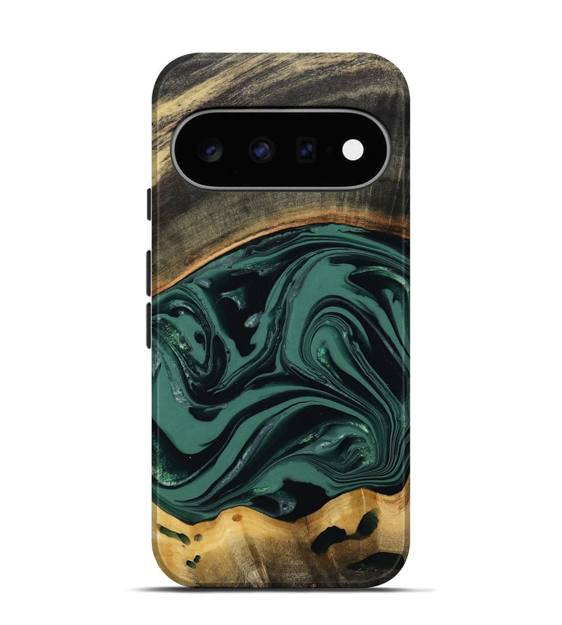 Pixel 11 Wood Live Edge Phone Case - Azael (Green, 808647)