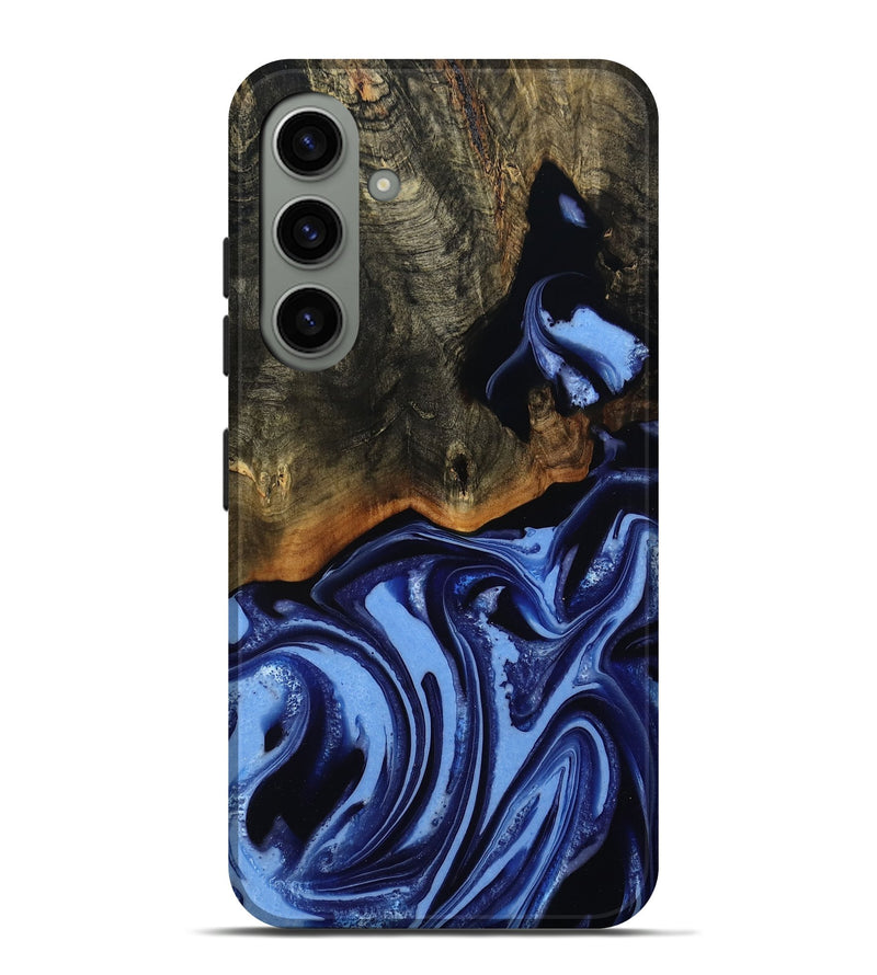 Galaxy S24 Plus Wood Live Edge Phone Case - Alvin (Blue, 808651)