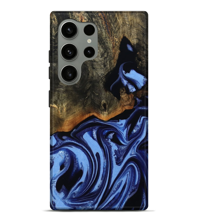 Galaxy S24 Ultra Wood Live Edge Phone Case - Alvin (Blue, 808651)
