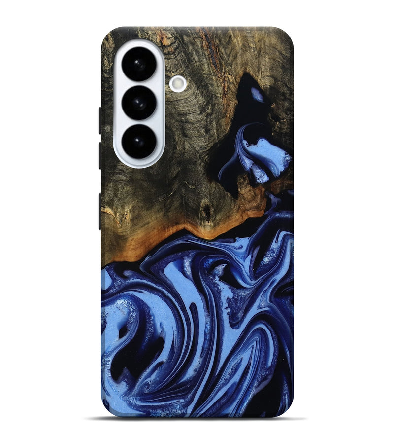Galaxy S26 Plus Wood Live Edge Phone Case - Alvin (Blue, 808651)