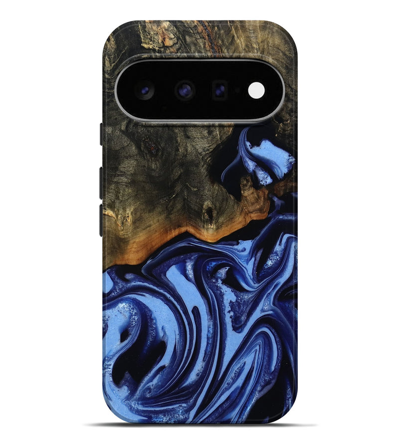 Pixel 11 Pro XL Wood Live Edge Phone Case - Alvin (Blue, 808651)