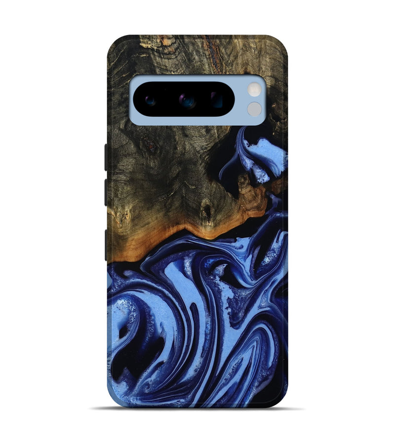 Pixel 8 Pro Wood Live Edge Phone Case - Alvin (Blue, 808651)
