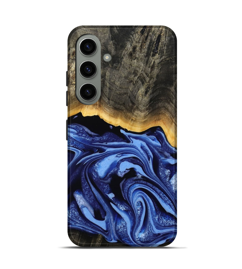Galaxy S24 Wood Live Edge Phone Case - Windy (Blue, 808654)