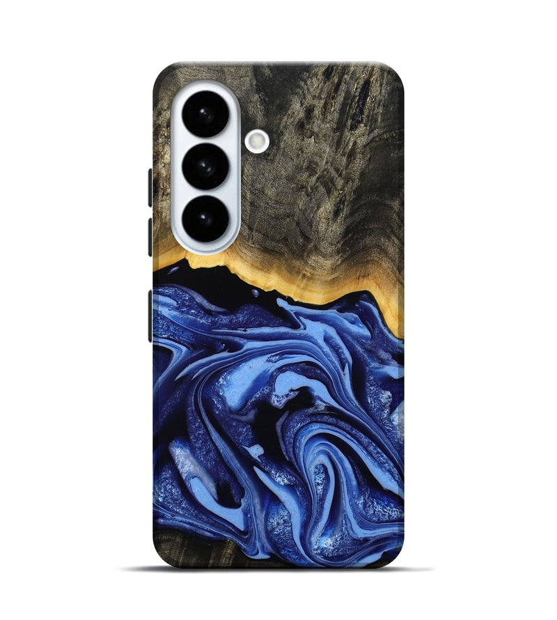 Galaxy S26 Wood Live Edge Phone Case - Windy (Blue, 808654)