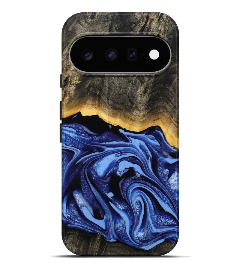 Pixel 11 Pro XL Wood Live Edge Phone Case - Windy (Blue, 808654)
