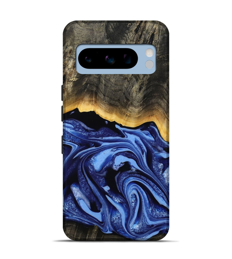 Pixel 8 Pro Wood Live Edge Phone Case - Windy (Blue, 808654)