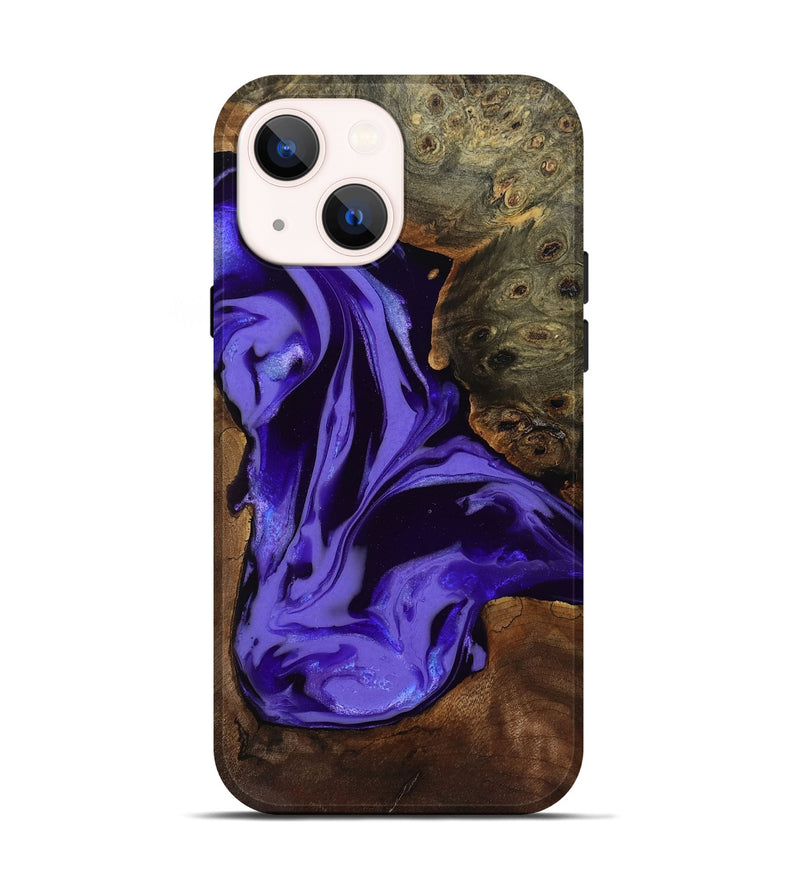 iPhone 14 Wood Live Edge Phone Case - Adell (Purple, 808660)