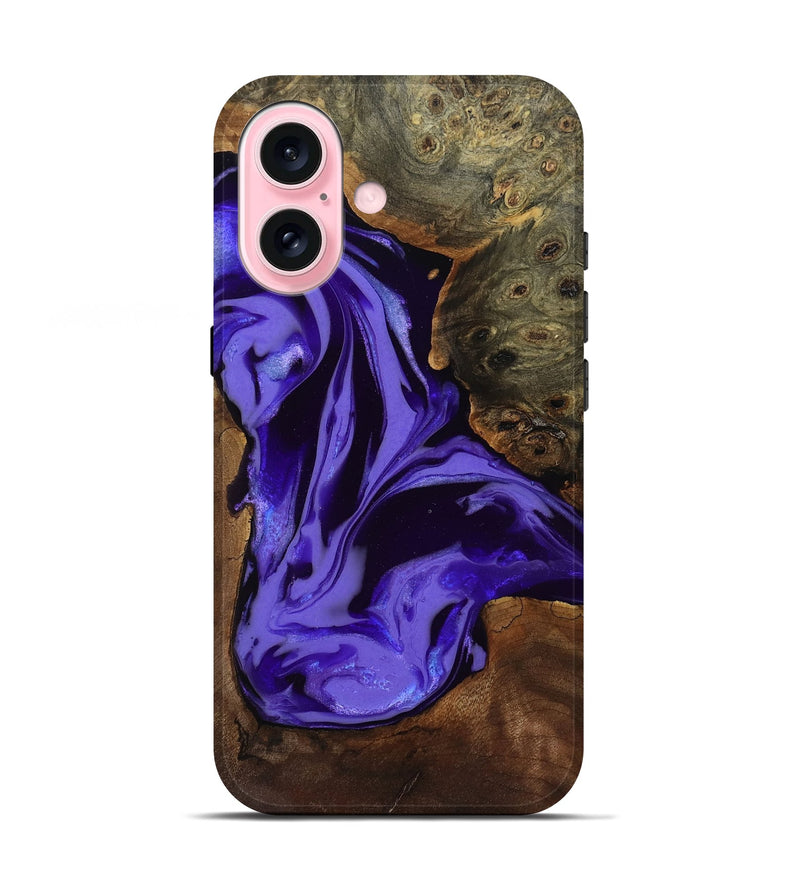 iPhone 17 Wood Live Edge Phone Case - Adell (Purple, 808660)
