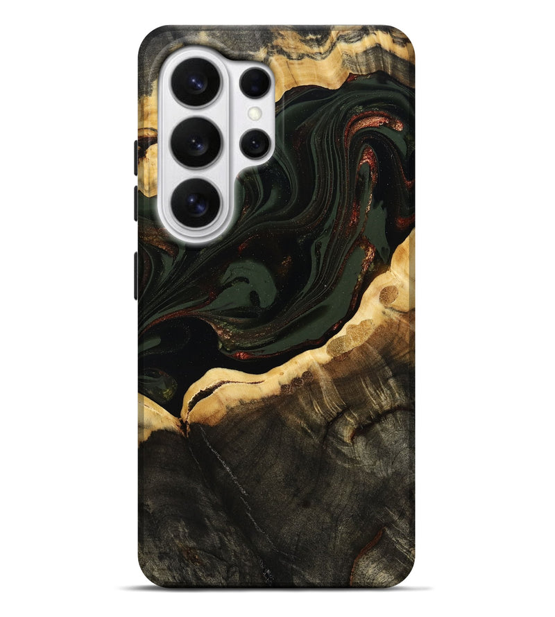 Galaxy S26 Ultra Wood Live Edge Phone Case - Lessie (Green, 808661)