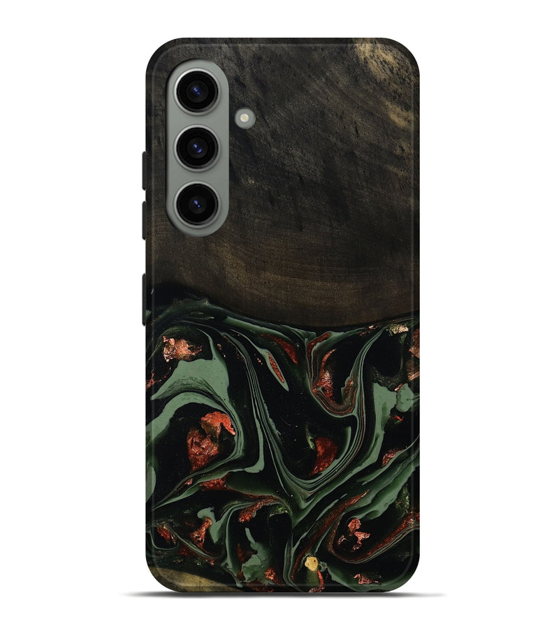 Galaxy S24 Plus Wood Live Edge Phone Case - Mollie (Green, 808673)