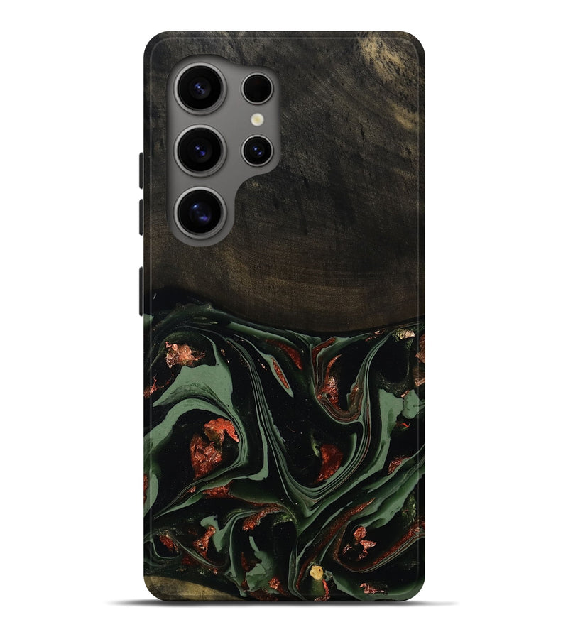 Galaxy S25 Ultra Wood Live Edge Phone Case - Mollie (Green, 808673)