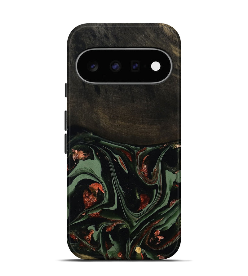 Pixel 11 Wood Live Edge Phone Case - Mollie (Green, 808673)