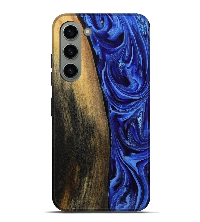 Galaxy S23 Plus Wood Live Edge Phone Case - Zachery (Blue, 808675)